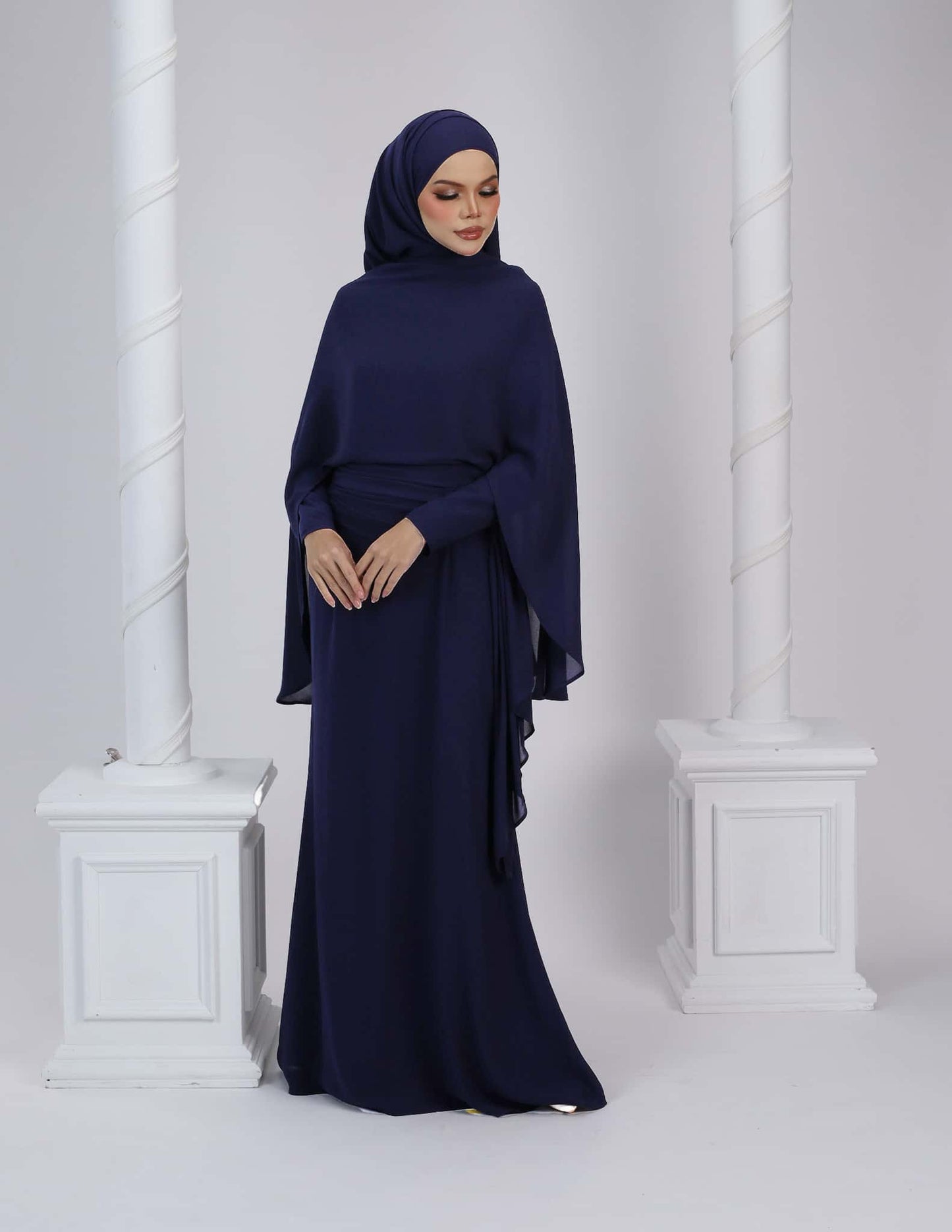 HYRA DRESS (NAVY BLUE)