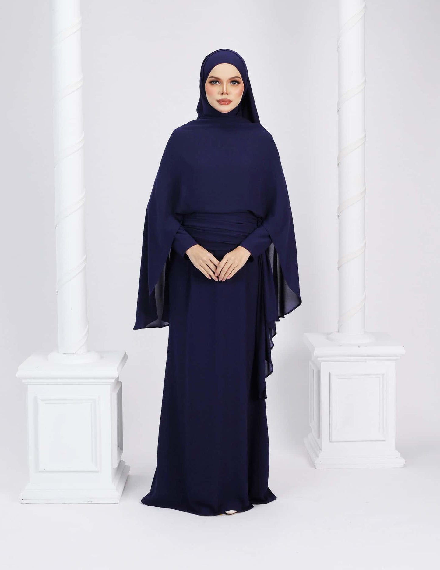 HYRA DRESS (NAVY BLUE)