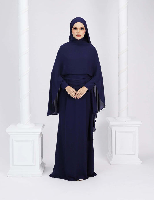 HYRA DRESS (NAVY BLUE)