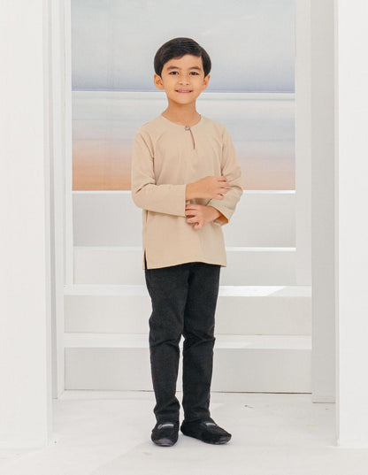 IDRIS KURTA FOR KIDS (BROWN)