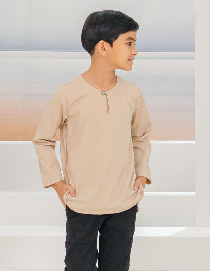 IDRIS KURTA FOR KIDS (BROWN)