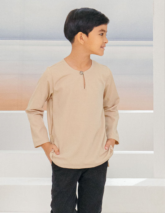 IDRIS KURTA FOR KIDS (BROWN)