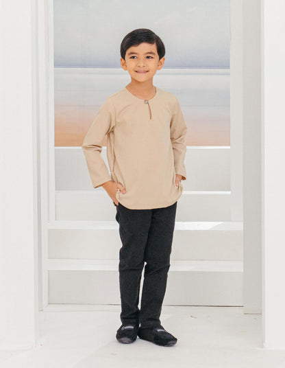 IDRIS KURTA FOR KIDS (BROWN)