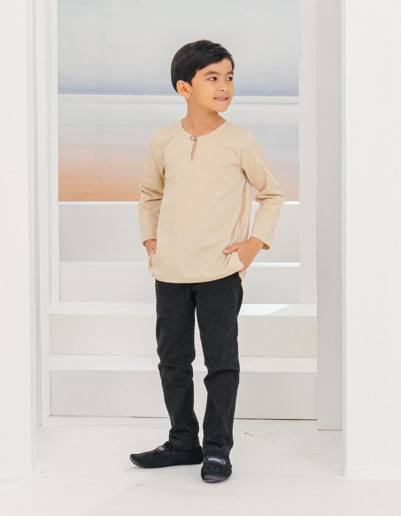 IDRIS KURTA FOR KIDS (CHAMPAGNE)