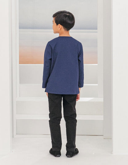 IDRIS KURTA FOR KIDS (NAVY BLUE)