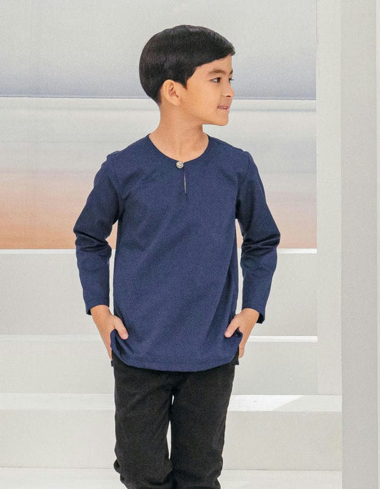 IDRIS KURTA FOR KIDS (NAVY BLUE)