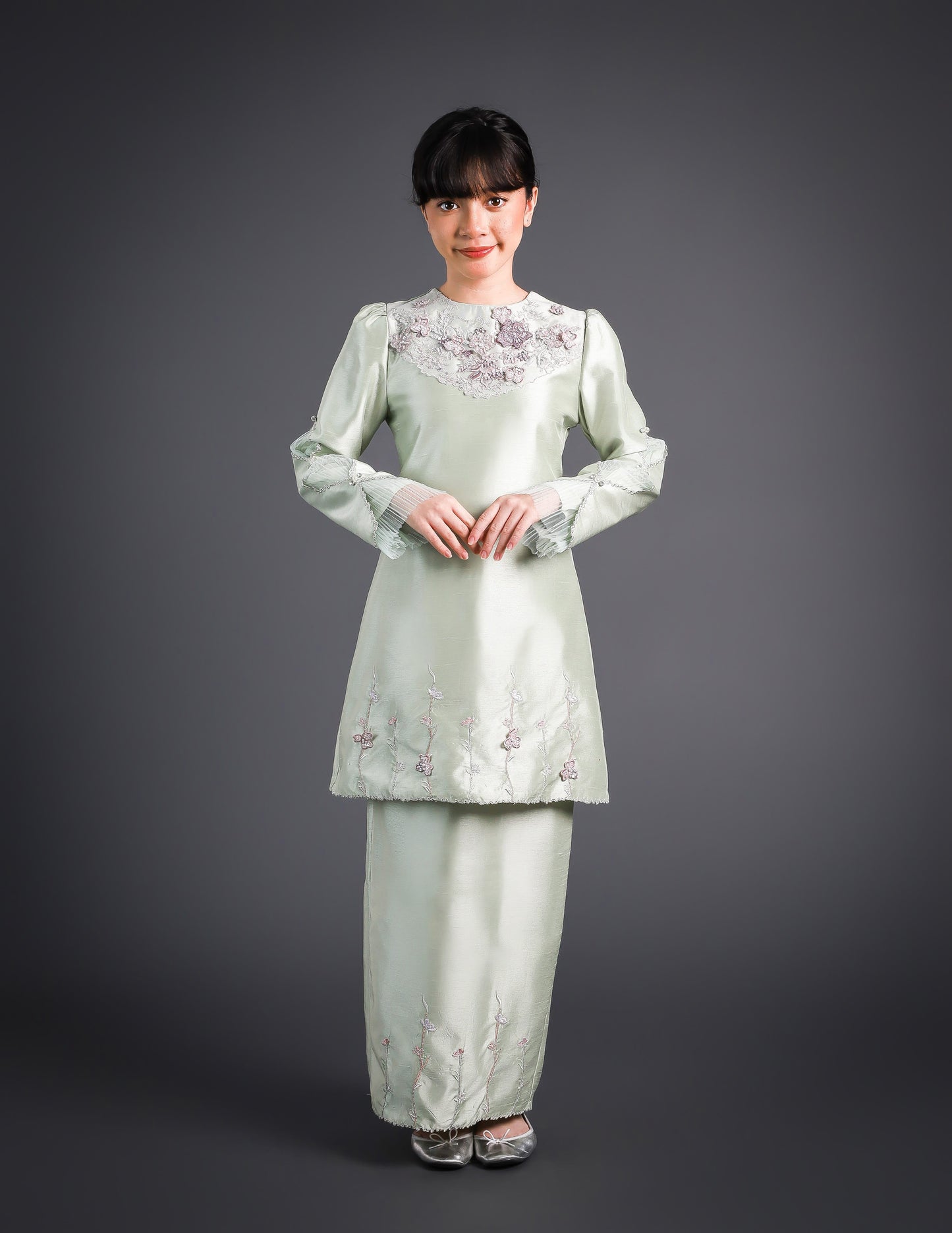 IRDINA KURUNG KIDS (GREEN TEA)
