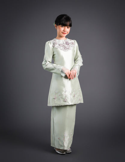 IRDINA KURUNG KIDS (GREEN TEA)