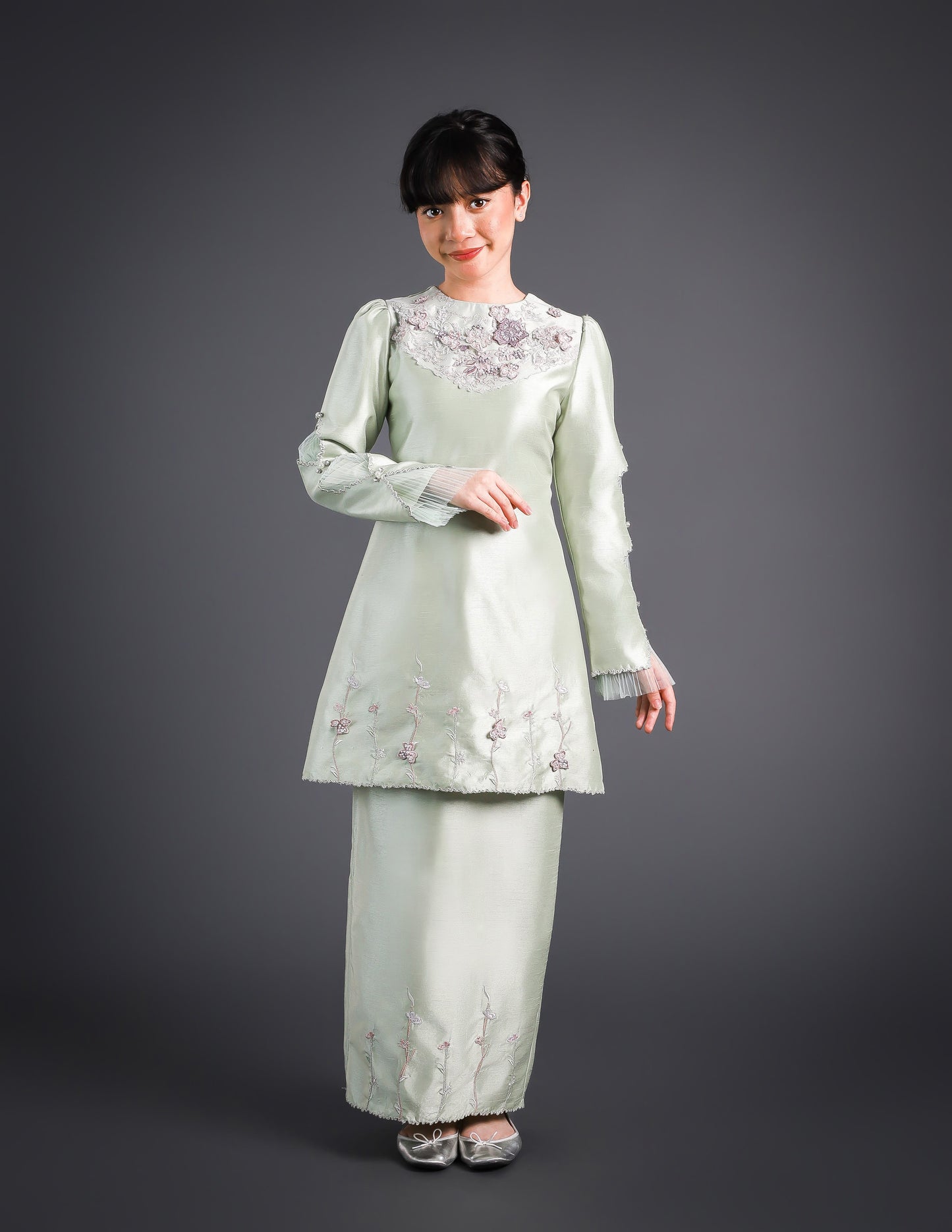 IRDINA KURUNG KIDS (GREEN TEA)