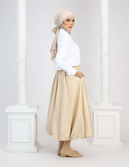 JANE BUBBLE SKIRT - LONG (CHAMPAGNE)