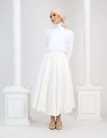 JANE BUBBLE SKIRT - PETITE (OFF WHITE)