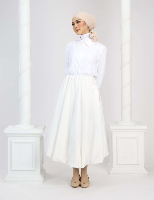 MINOR DEFECT JANE BUBBLE SKIRT - PETITE (OFF WHITE)