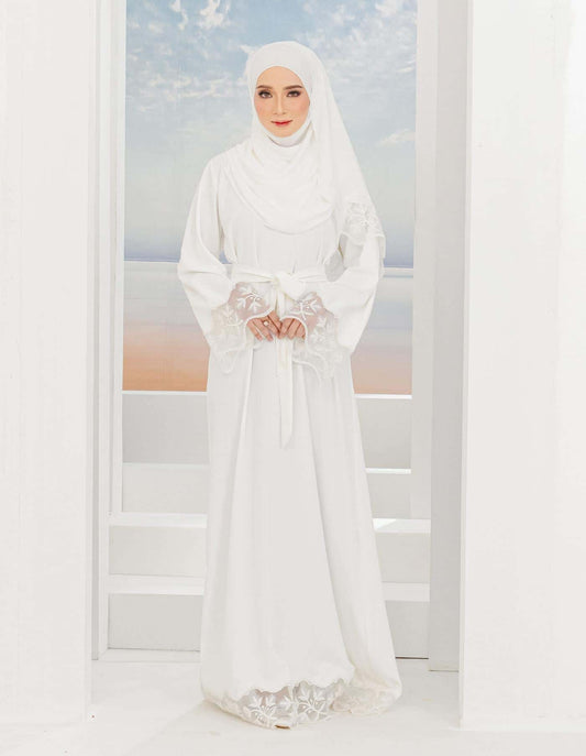 KAIRINA ABAYA (OFF WHITE)