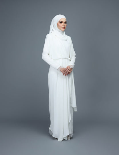 MINOR DEFECT KHAWLA ABAYA (OFF WHITE)