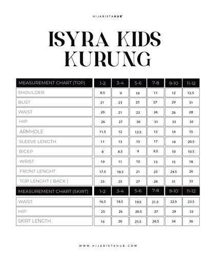 ISYRA KURUNG KIDS (DIAMOND TEAL BLUE)