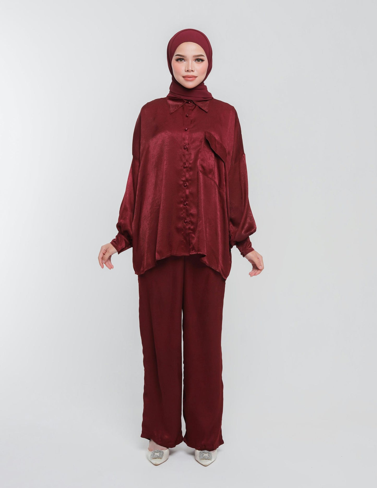 KLARA PANTS (BURGUNDY)