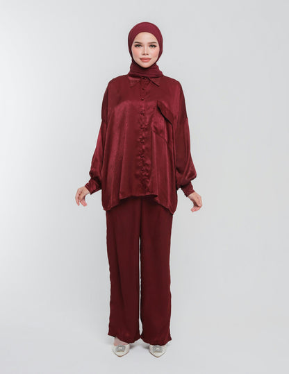 KLARA PANTS (BURGUNDY)