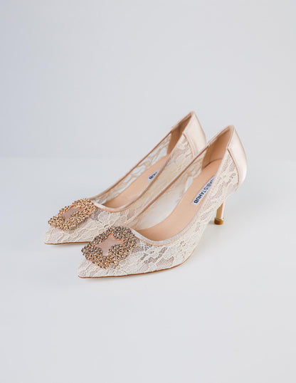 LACEY HEELS ( CHAMPAGNE)