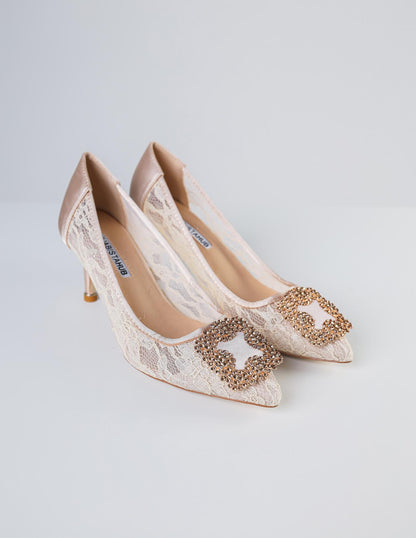 LACEY HEELS ( CHAMPAGNE)