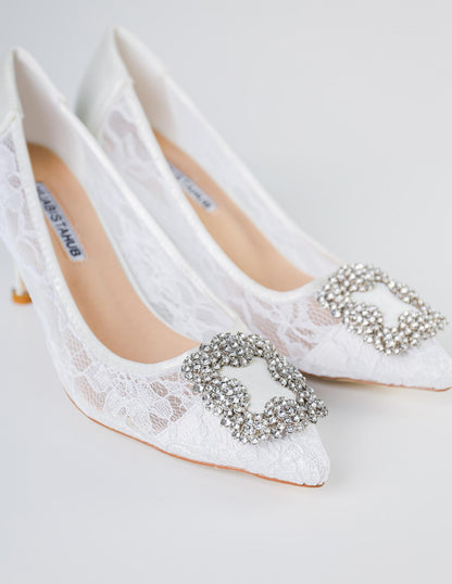 LACEY HEELS ( WHITE)