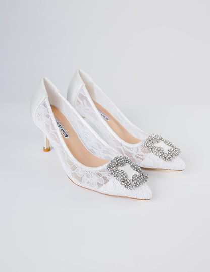 LACEY HEELS ( WHITE)