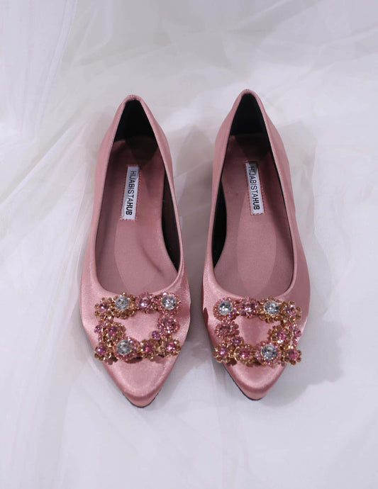 MINOR DEFECT LYNDA FLAT SHOES (ROSE PINK)