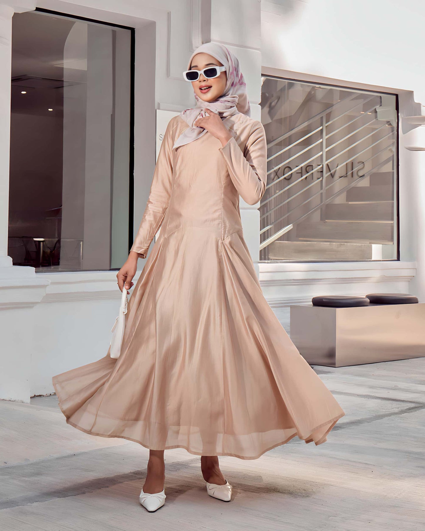 MARINA MIDI DRESS (CHAMPAGNE)