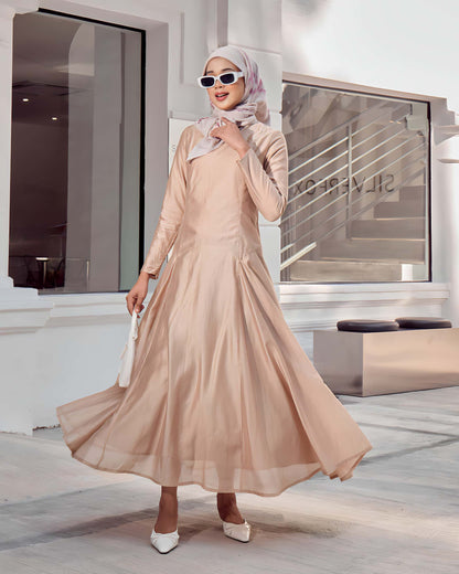 MARINA MIDI DRESS (CHAMPAGNE)