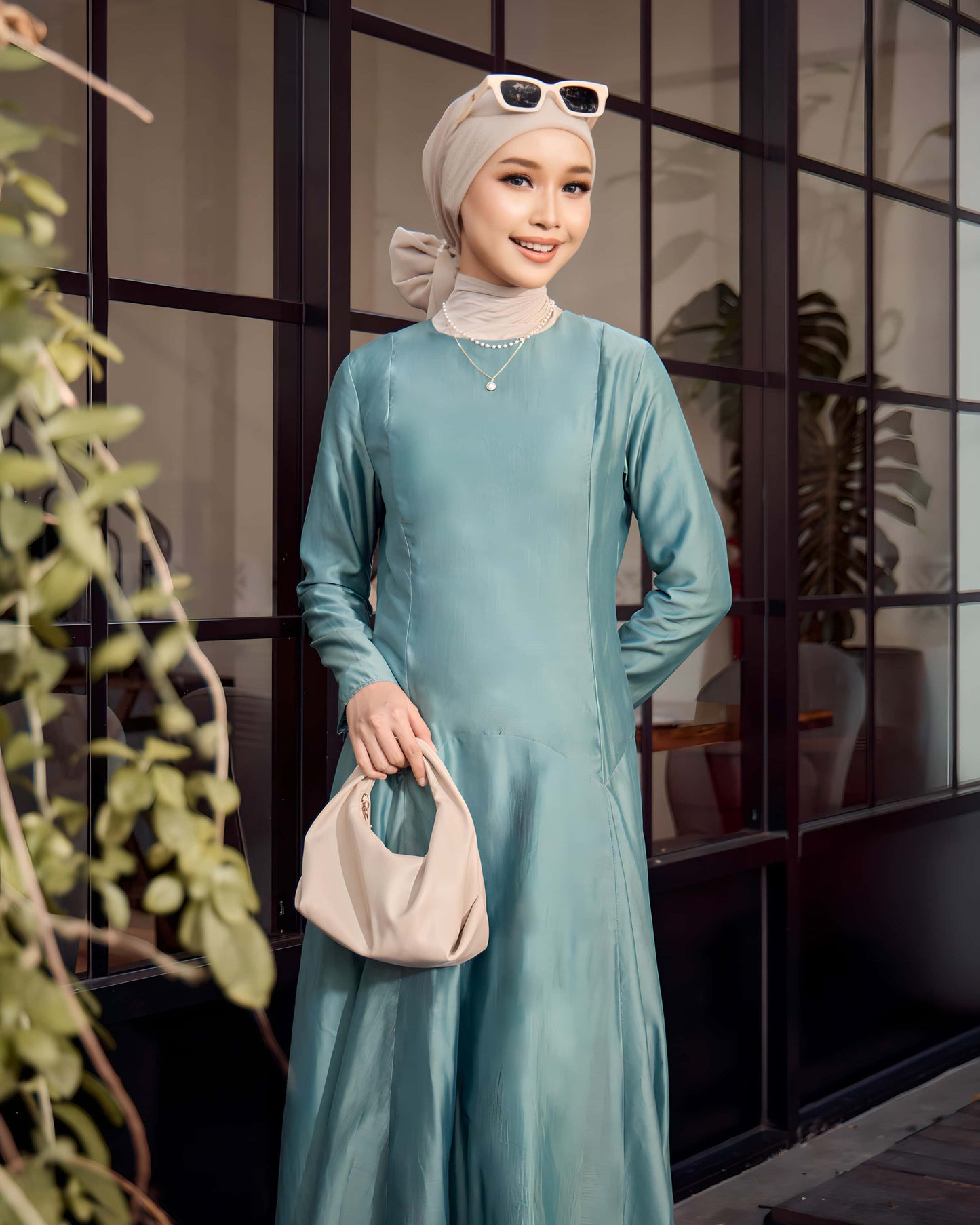 MINOR DEFECT MARINA MIDI DRESS (TURQUOISE)