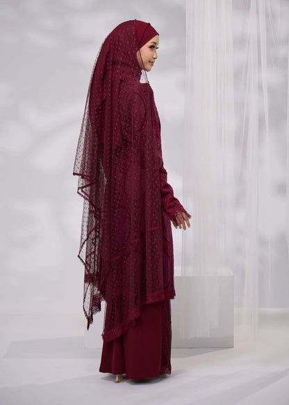 MEARA VEIL (BURGUNDY)