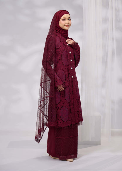 MEARA VEIL (BURGUNDY)