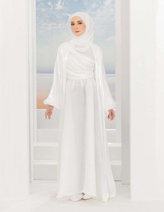 ATIFA ABAYA (OFF WHITE)