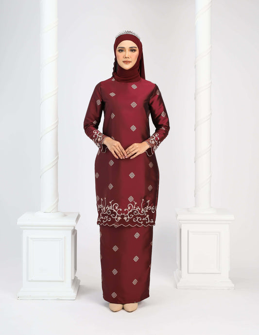 MINOR DEFECT DAYANG KURUNG (BURGUNDY)