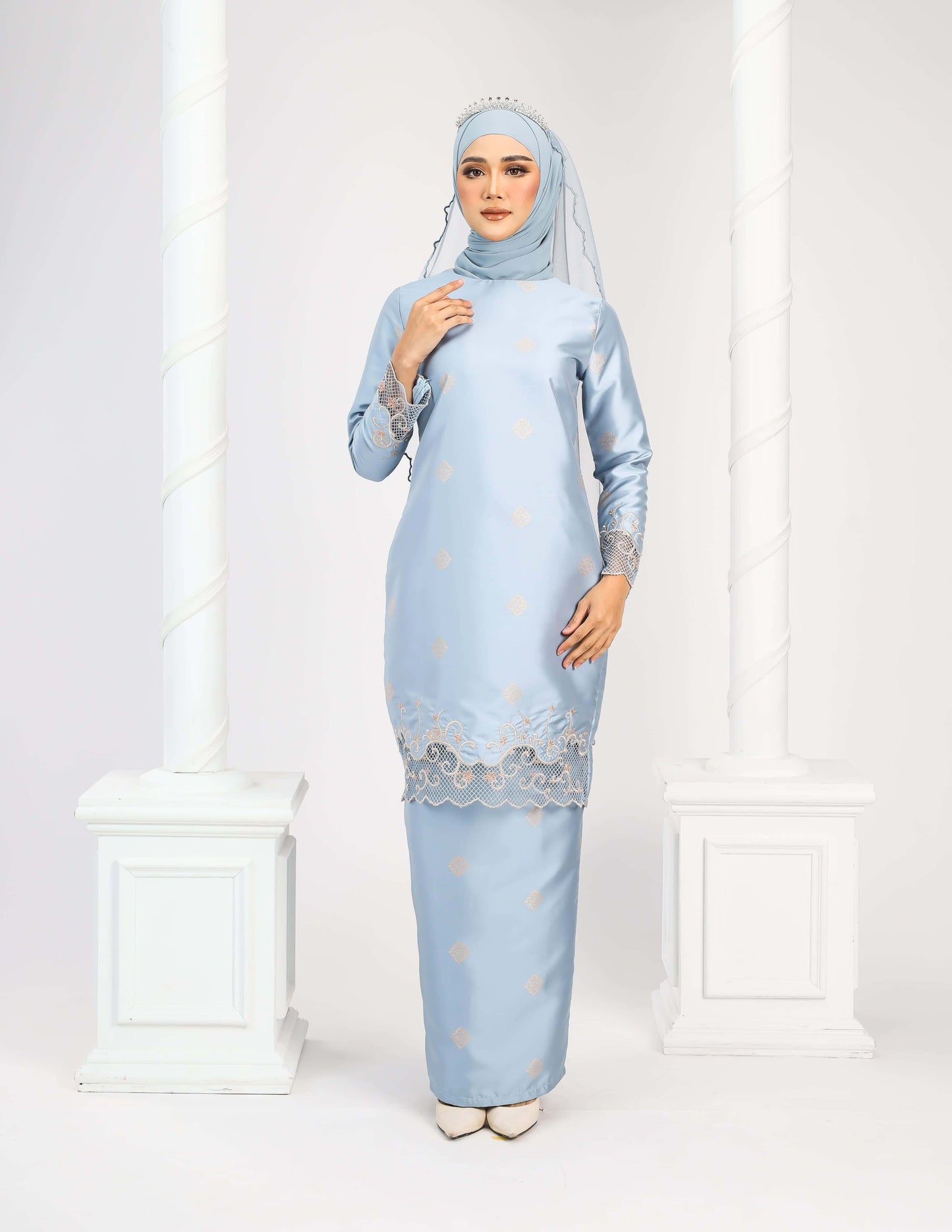 MINOR DEFECT DAYANG KURUNG (MISTY BLUE)