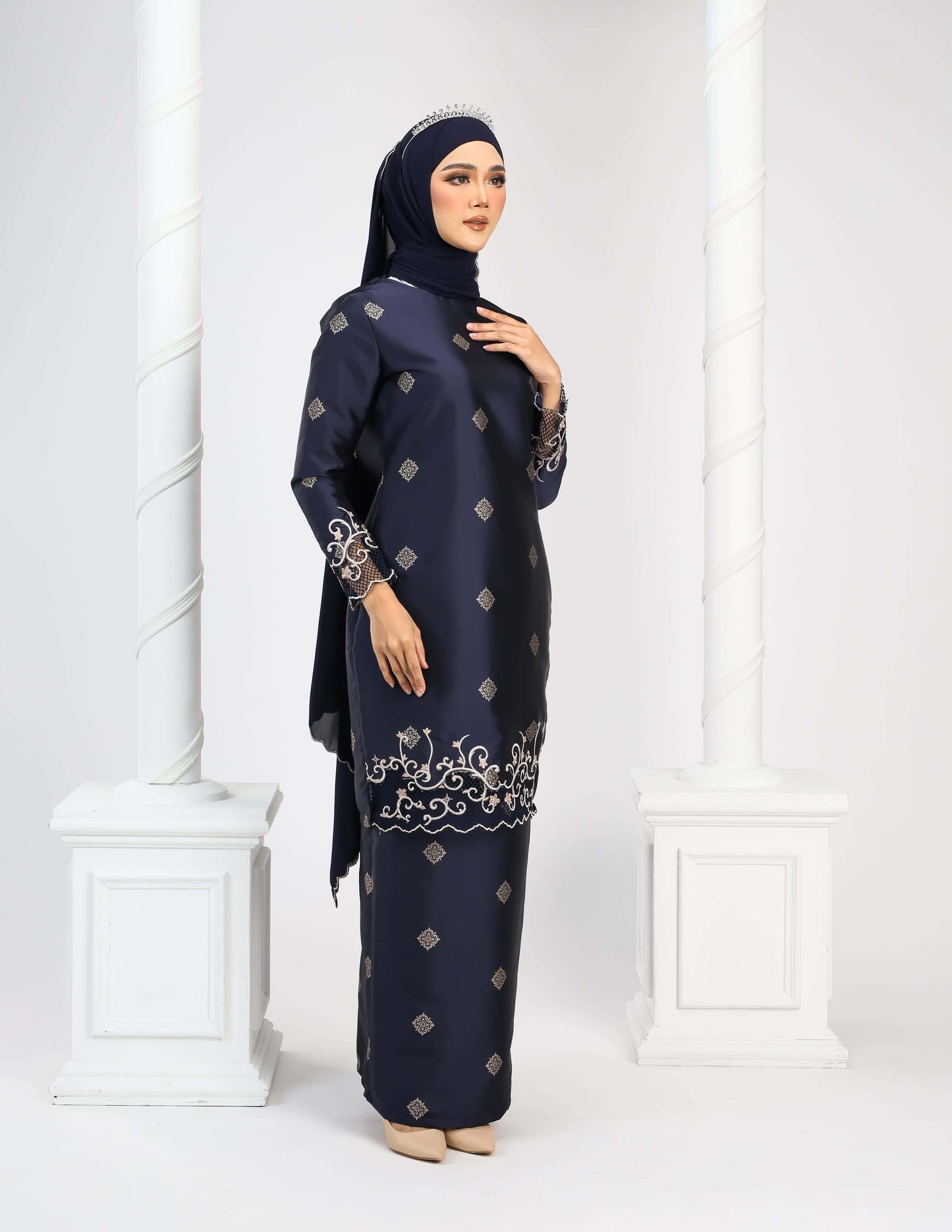 MINOR DEFECT DAYANG KURUNG (NAVY BLUE)