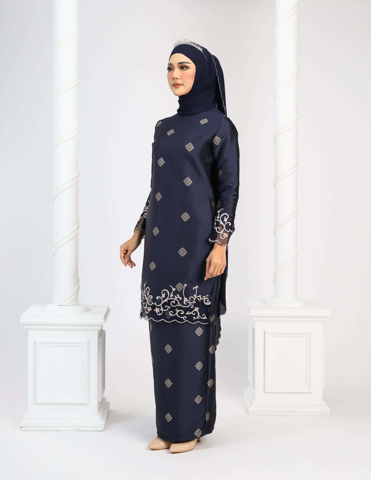 MINOR DEFECT DAYANG KURUNG (NAVY BLUE)