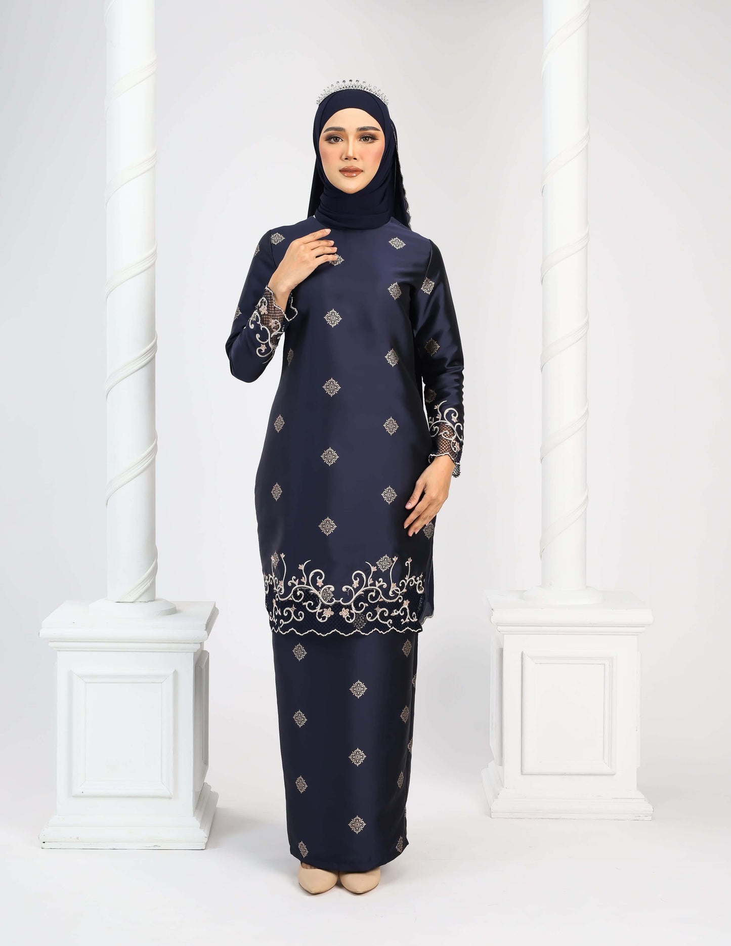 MINOR DEFECT DAYANG KURUNG (NAVY BLUE)