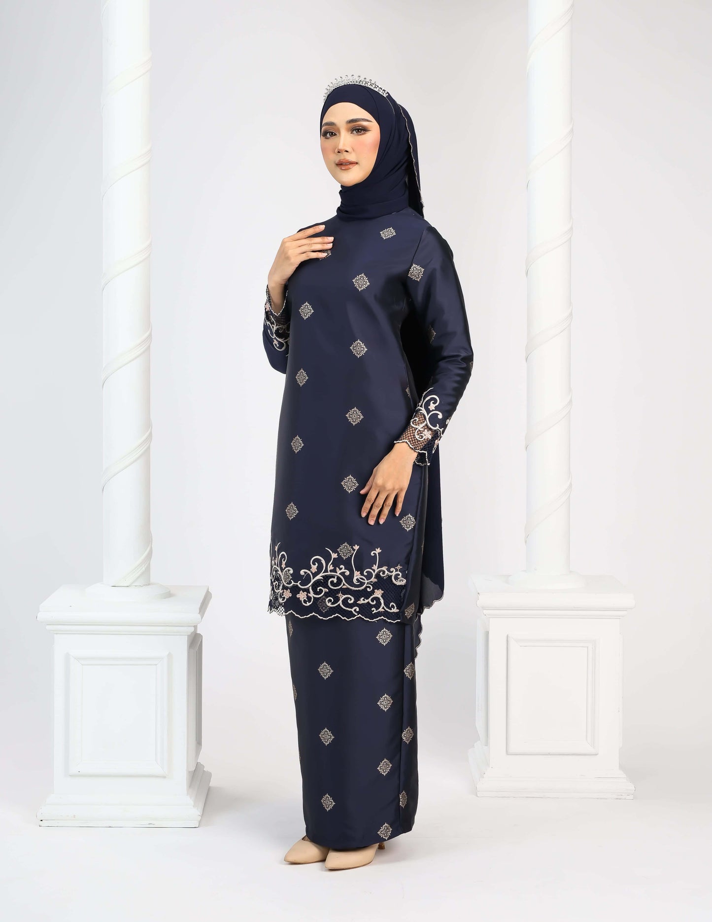 MINOR DEFECT DAYANG KURUNG (NAVY BLUE)