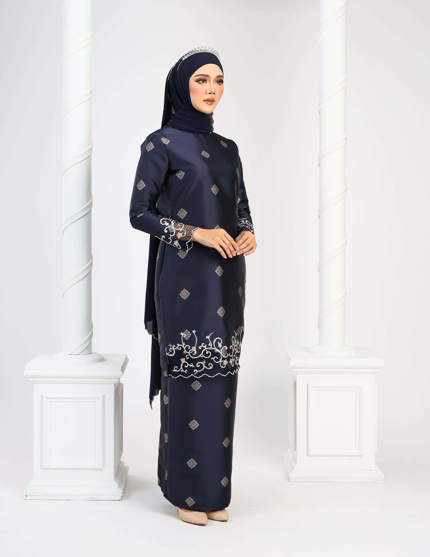 MINOR DEFECT DAYANG KURUNG (NAVY BLUE)