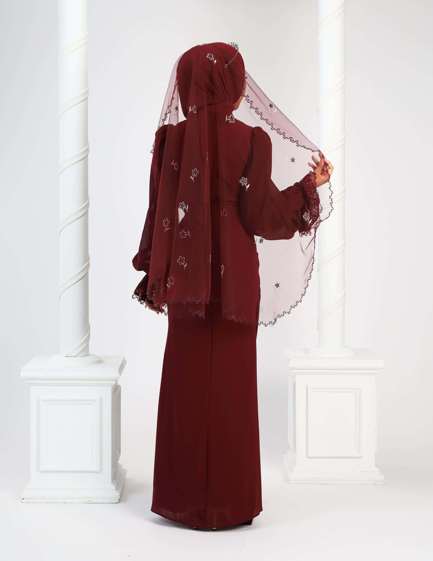 MINOR DEFECT LENORA DRESS (BURGUNDY)