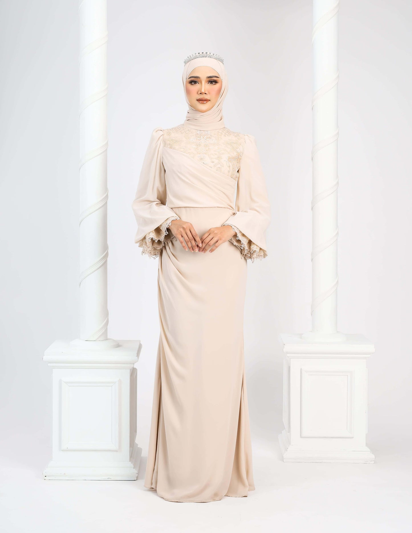 MINOR DEFECT LENORA DRESS (CHAMPAGNE)