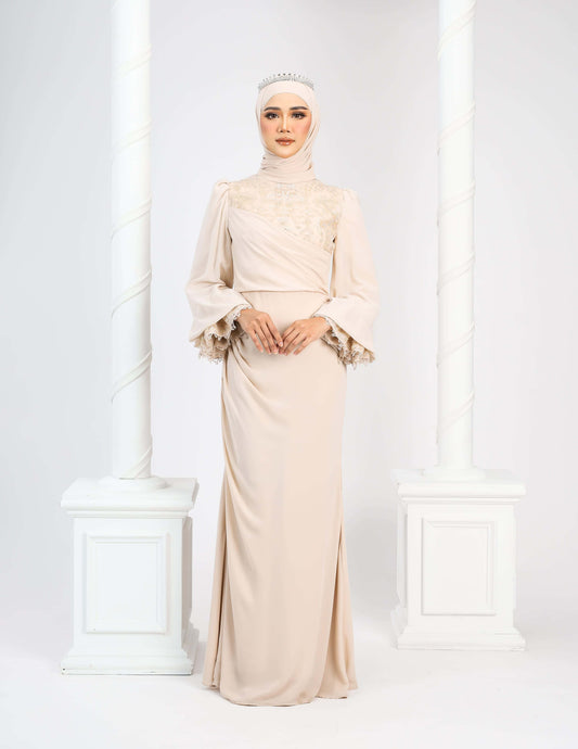 MINOR DEFECT LENORA DRESS (CHAMPAGNE)