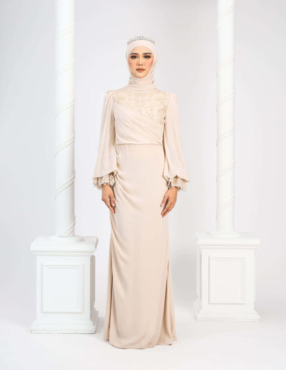 MINOR DEFECT LENORA DRESS (CHAMPAGNE)
