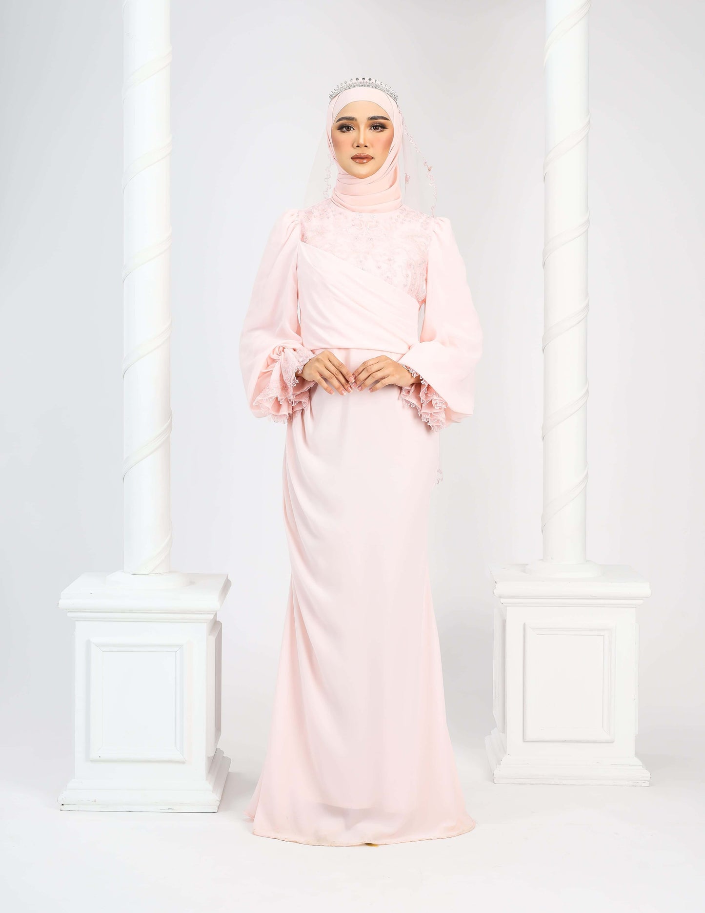 LENORA DRESS (PEACH)