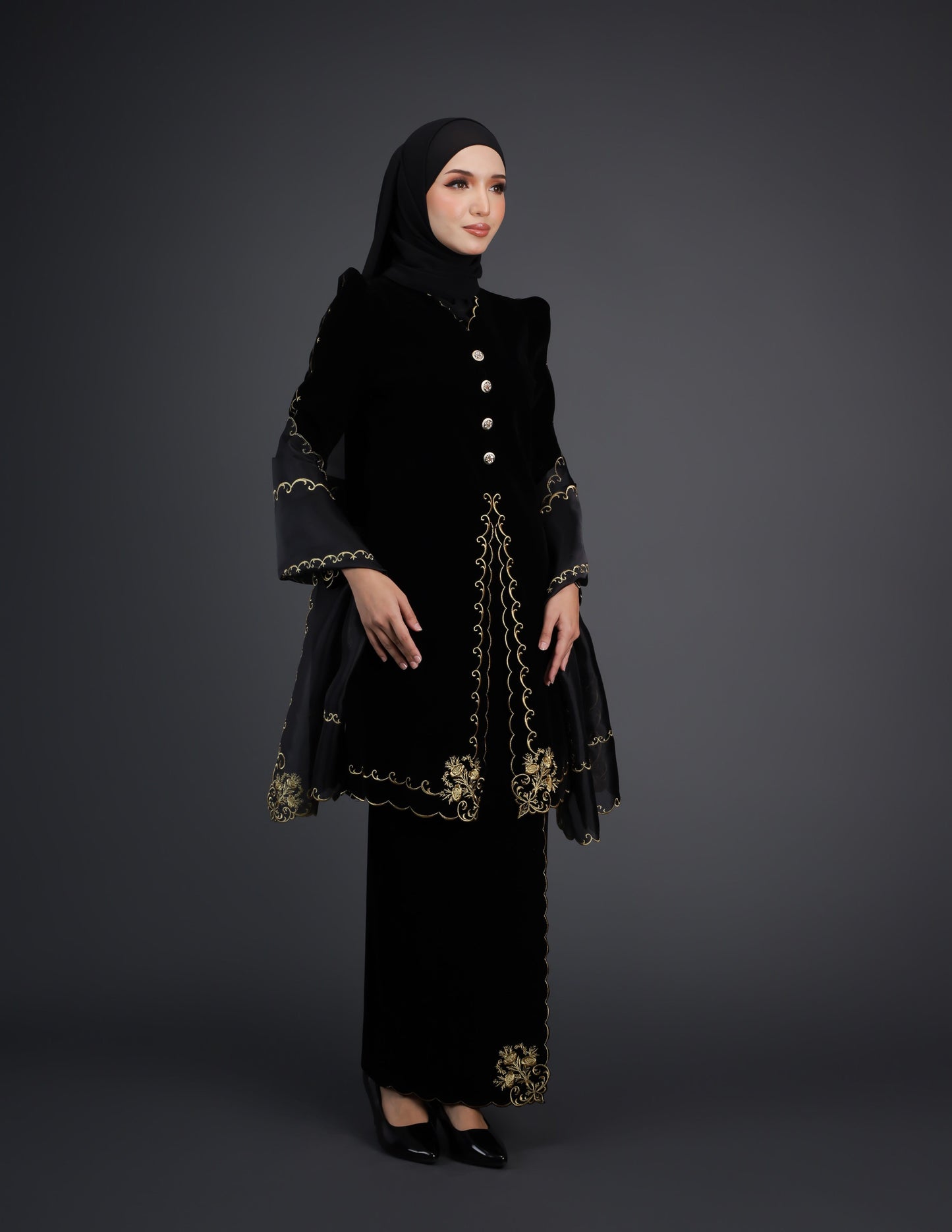 NAIFAH KEBAYA (BLACK)