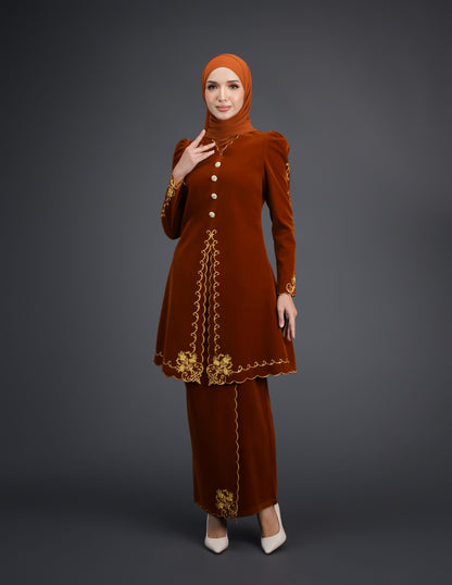 NAIFAH KEBAYA (BRICK ORANGE)