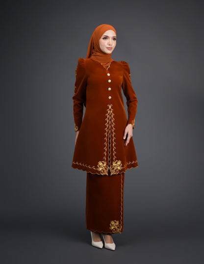 NAIFAH KEBAYA (BRICK ORANGE)