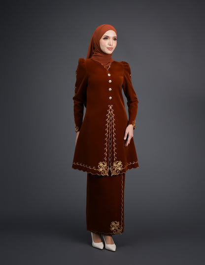 NAIFAH KEBAYA (BROWN)