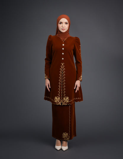 NAIFAH KEBAYA (BROWN)