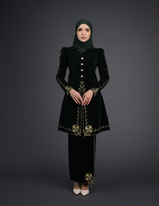 MINOR DEFECT NAIFAH KEBAYA (EMERALD GREEN)